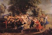 RUBENS, Pieter Pauwel Dance of the Peasants oil painting artist